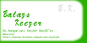 balazs keczer business card